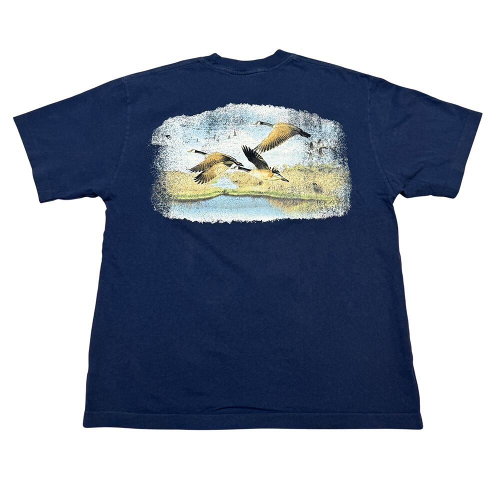 Cherry Los Angeles Outdoorsman Flying Geese Pocket Tee Shirt Men's Medium